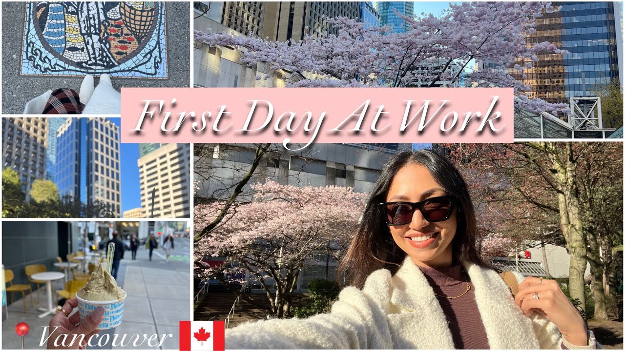 First day of the job in Canada || Downtown Vancouver || 9-5 Begins