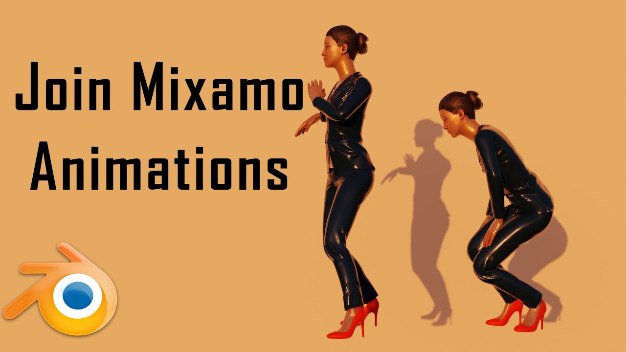 Присоединяйтесь к анимациям mixamo в блендере