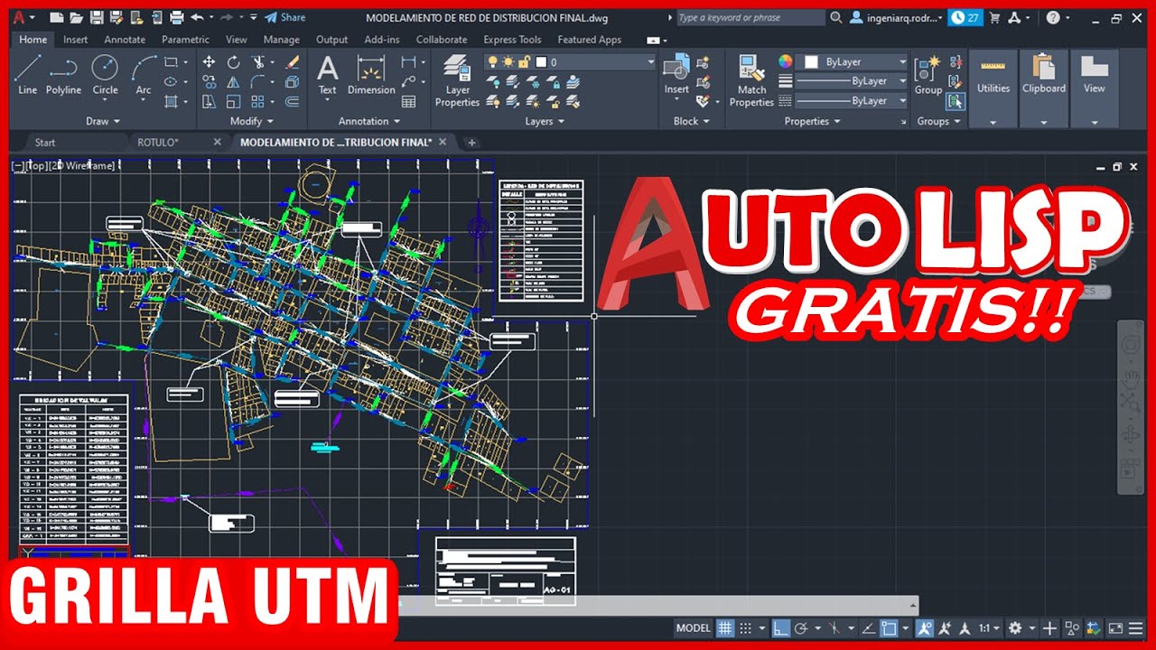 Crear MALLA | GRILLA | CUADRICULA UTM con COORDENADAS en AutoCAD 2022