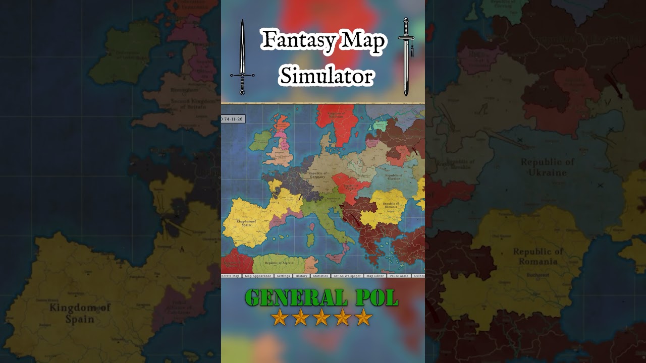 Europe in Fantasy Map Simulator #Europe #fantasymapsimulator #fantasymap