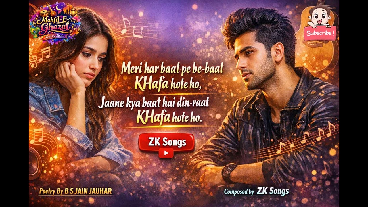 Be-Baat Khafa Hote Ho | Soulful Poetry | Mehfil-E-Ghazal #emotionalsong #ghazallovers #sadsong