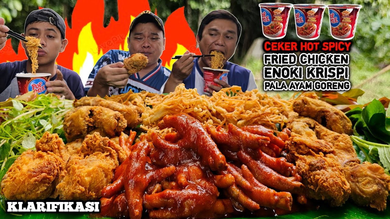 KLARIFIKASI TEAM SPA ! MUKBANG CEKER HOT SPICY + FRIED CHICKEN + MIE GORENG GLEDEEK DLL