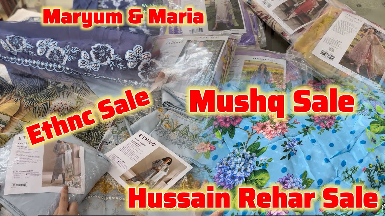 Hussain Rehar Sale Shopping Haul || Mushq Hit Codes Available #hussainrehar#shoppinghaul #saletoday
