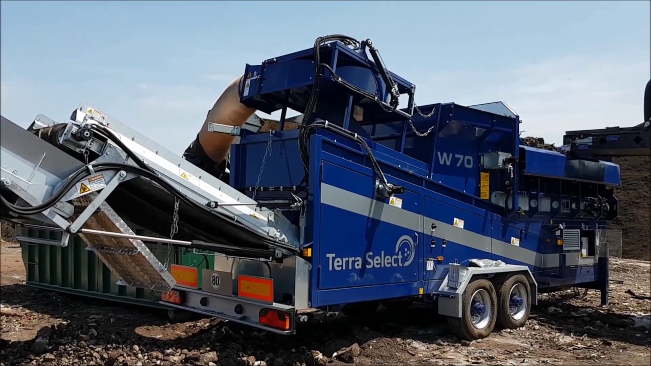 Vzduchový třidič Terra Select W 70 vytřídí kámen, kovy, plasty z kompostu