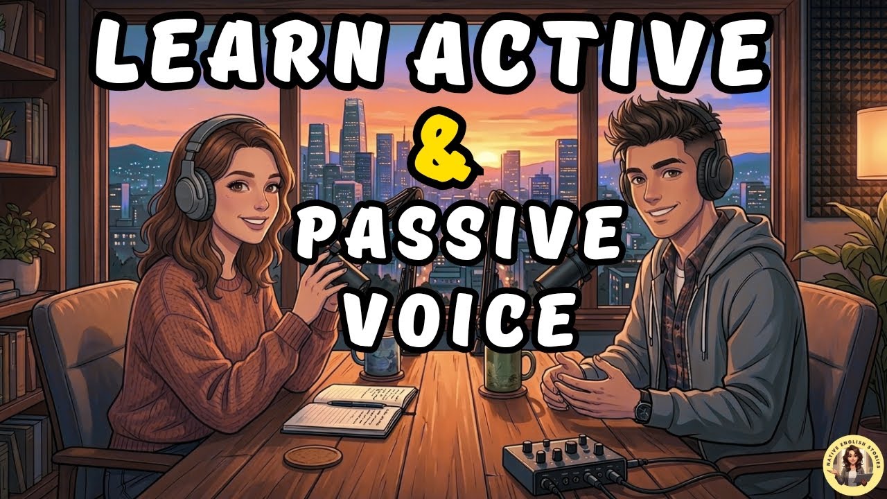 Using Active Voice & Passive Voice in English | Easy English Conversation Podcast 