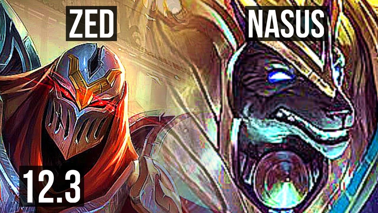 ZED vs NASUS (MID) | 4.5M mastery, 9/1/3, 400+ games | NA Master | 12.3