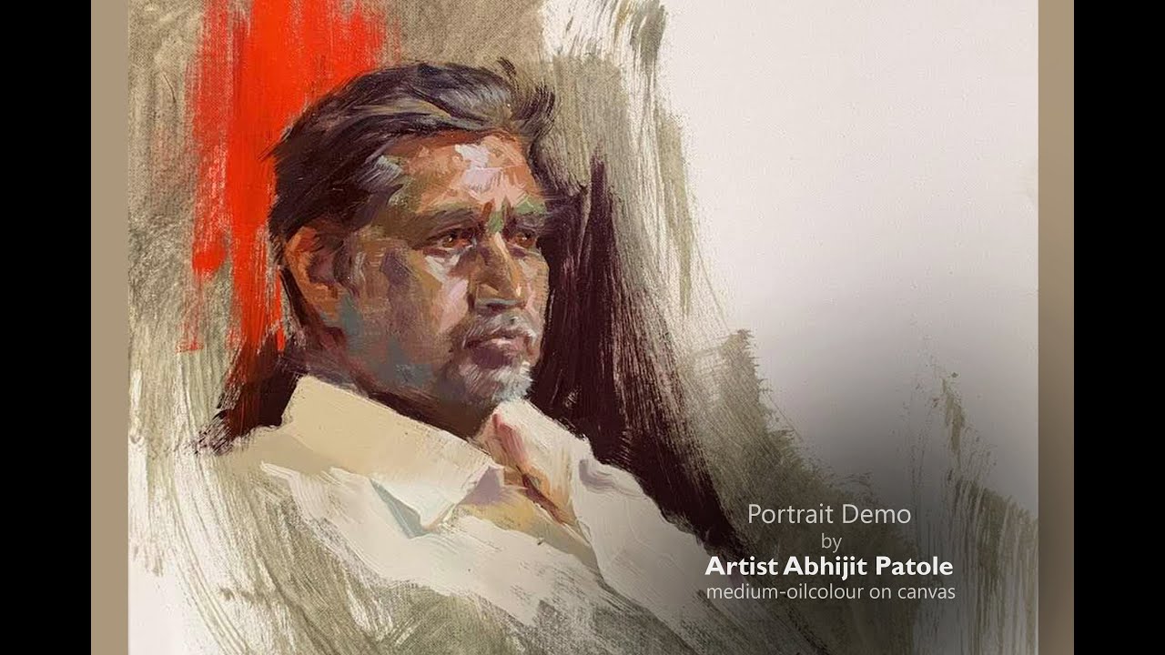 Portrait Painting Demo | Oil Colour | Artist Abhijeet Patole | Leonardo Art Academy
