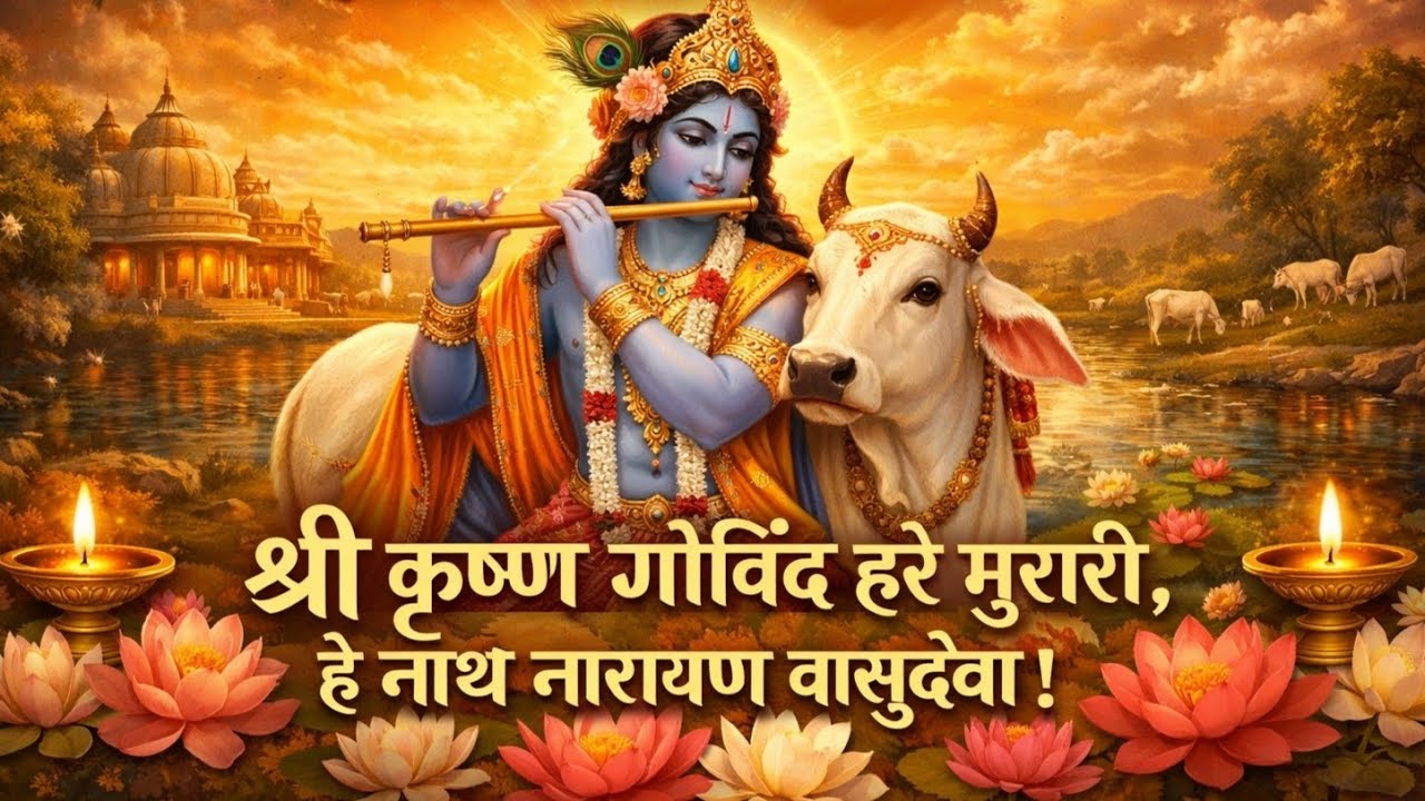 श्री कृष्ण गोविन्द हरे मुरारी | हे नाथ नारायण वासुदेवा | मधुर कृष्ण भजन | Divya Bhakti Amrit