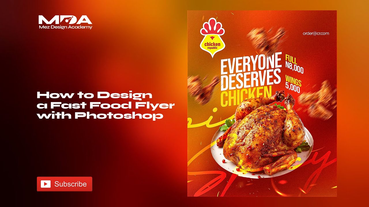 Fast Food Flyer Design Tutorial (Color Psychology) II Photoshop Tutorial