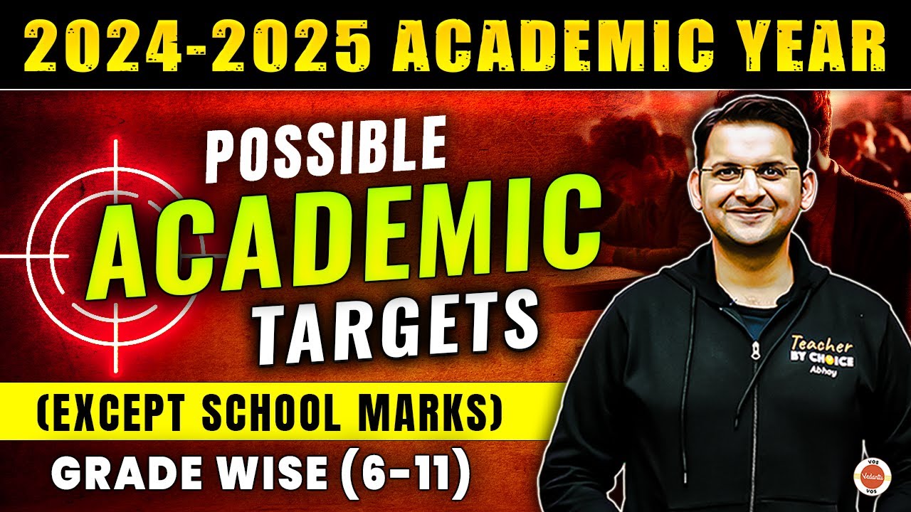 2024-2025 Academic Year | POSSIBLE ACADEMIC TARGETS (Except School Marks) | GRADE 6-11 | Abhay Sir
