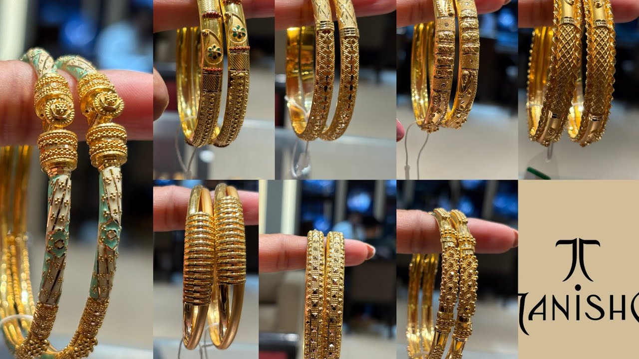 Tanishq Latest Light Weight Gold Bangle Design 💕 || Tanishq Trendy Gold Bangle Collection 😱