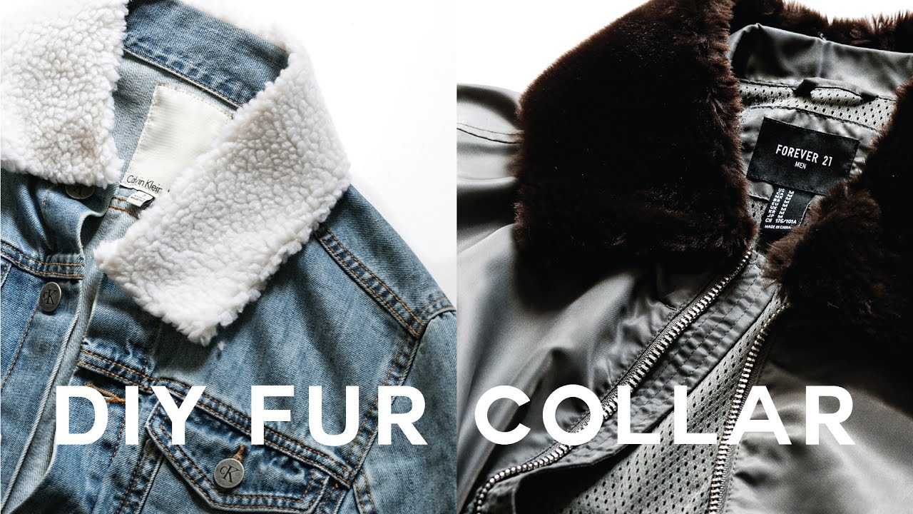 DIY Fur Jacket Collar • Clip On & Off