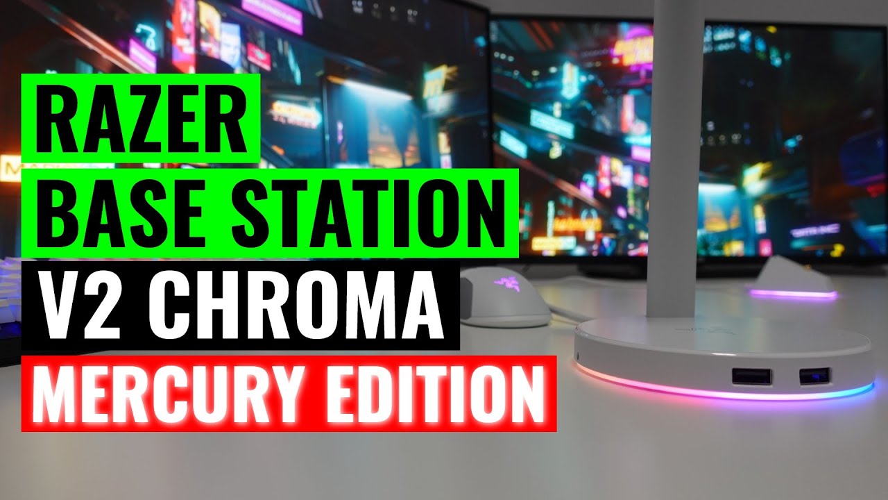 NEW Razer Base Station V2 Chroma Mercury Edition Unboxing and Review! | Corsair ST100 Comparison