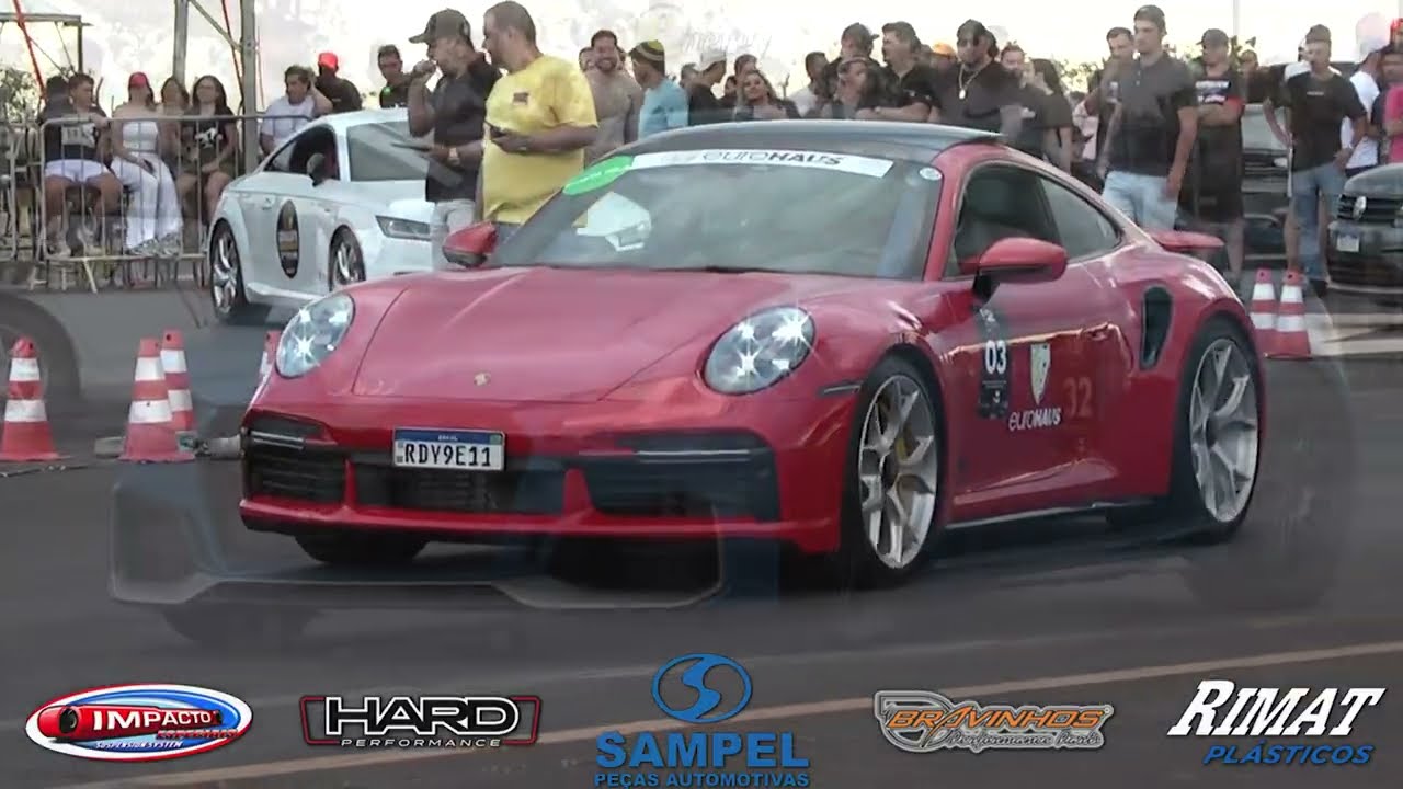 Porsche a 291,5km/h no evento Meia Milha Race 100/200 - Os carros mais rápidos do Brasil