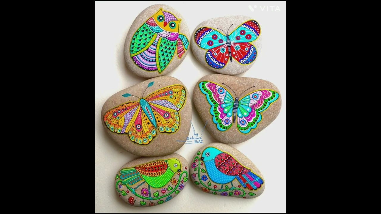 stone painting ideas for every day 😜😜