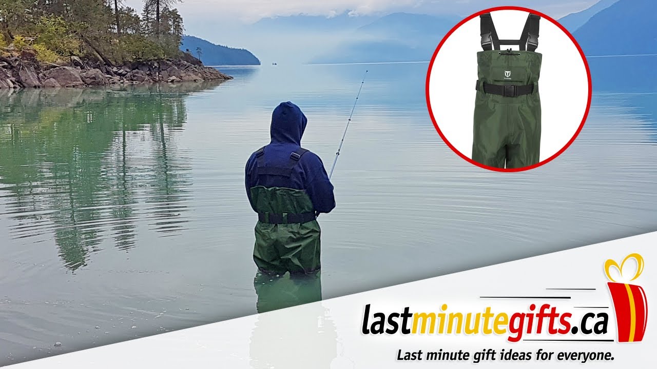 TideWe PVC Chest Wader Fishing Hunting Waders with Boot Hanger and Water-Proof Phone Case. First Use