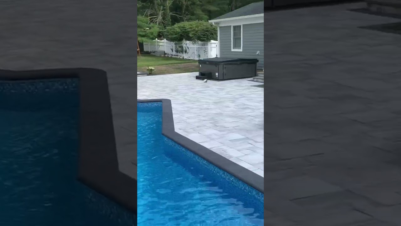 4000sft #patio completed in #melville #ny, #outdoorkitchen #patiosdesign #poolsidepatio #howto
