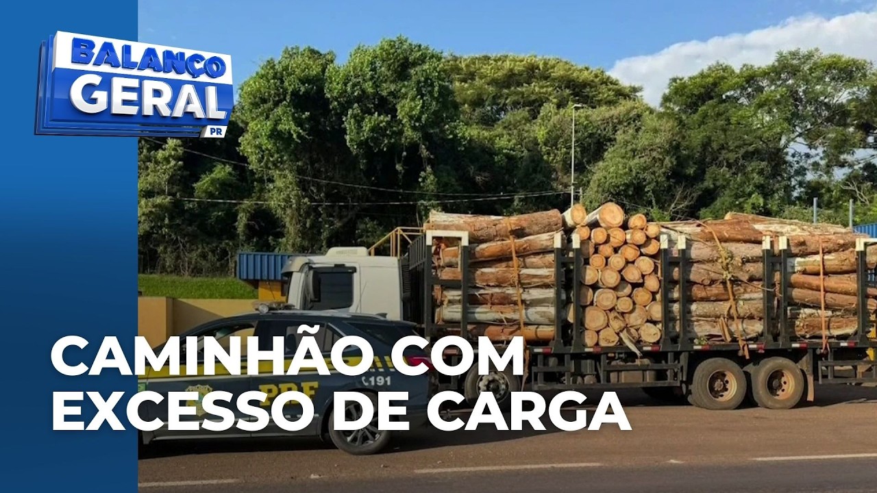 Caminhão é flagrado com 15 toneladas de excesso de carga e motorista com CNH suspensa na BR-277