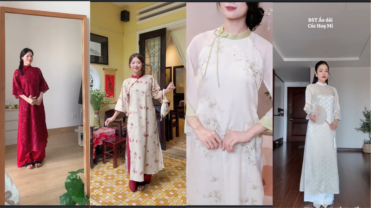 [Shopee haul] Tổng hợp những mẫu áo dài tết cho các nàng 🐳💕💕