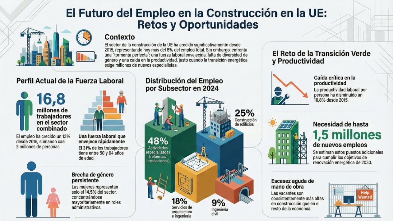 La crisis de talento de la construcción europea. El reto del millón y medio