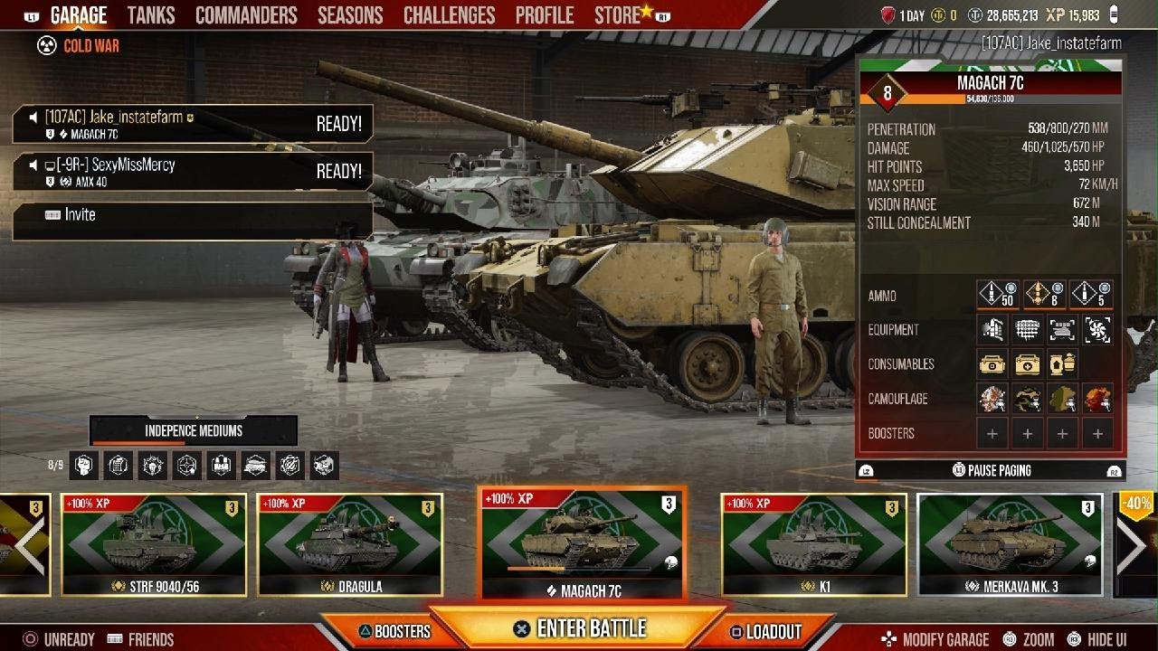 World of Tanks console: magach 7C, The most successful agressive platoon ever