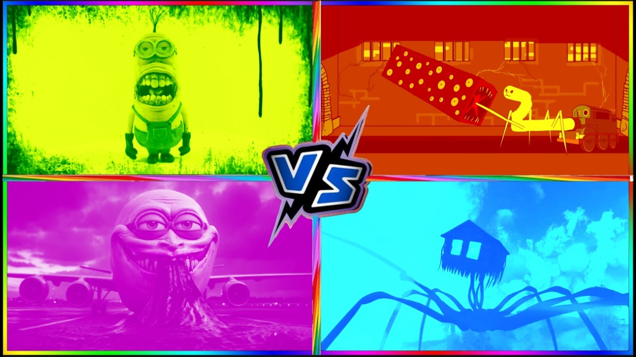 🍌 Minions Zombie🆚🚆 Train Eater 🆚🍌Minions Airplane  🆚 🏠🕷️ House Head 🎶CoffinDance Song #37
