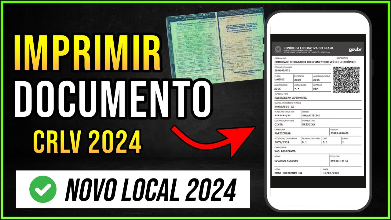 Como IMPRIMIR o DOCUMENTO do SEU CARRO 2026 (CRLV do Veiculo) R&Aacute;PIDO e F&Aacute;CIL