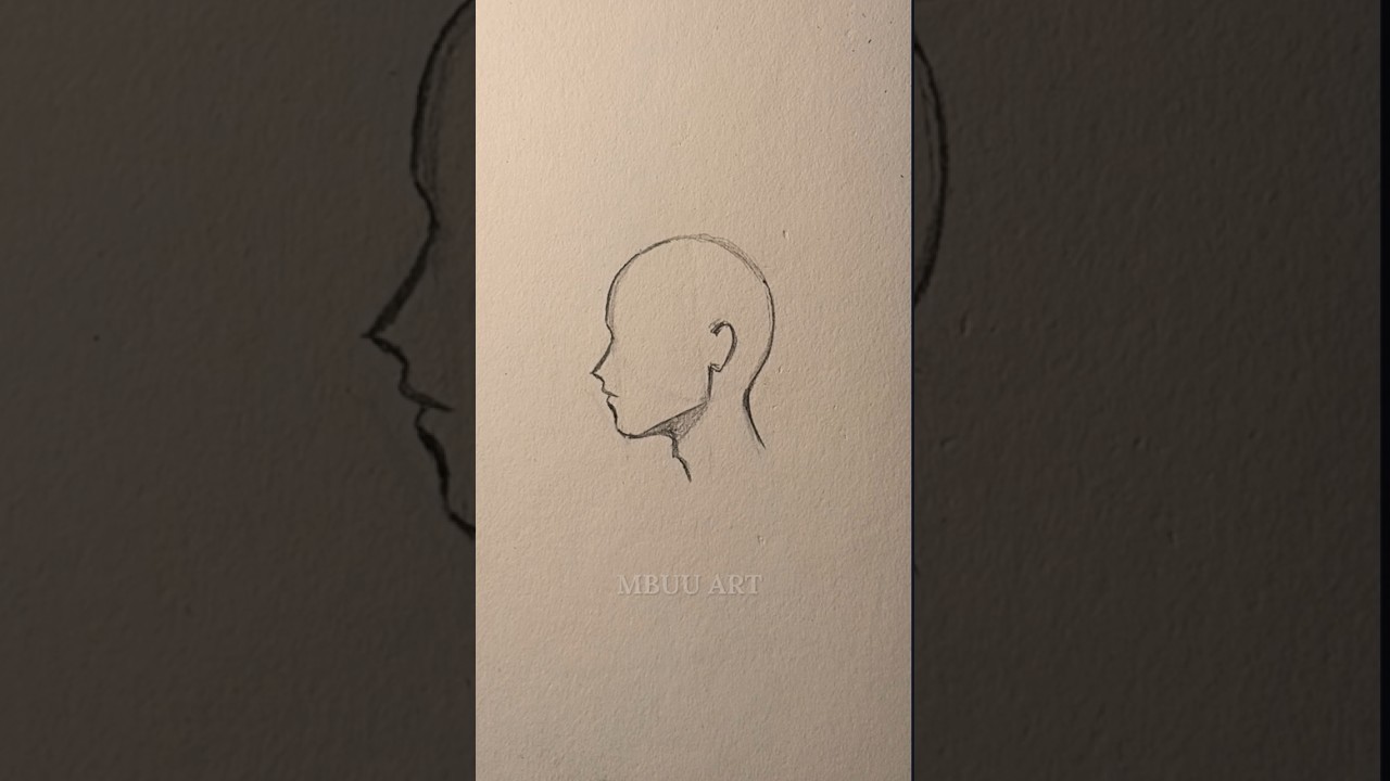 how to draw a man's side head✨ #drawing #tutorial #howtodraw #head #shorts #art