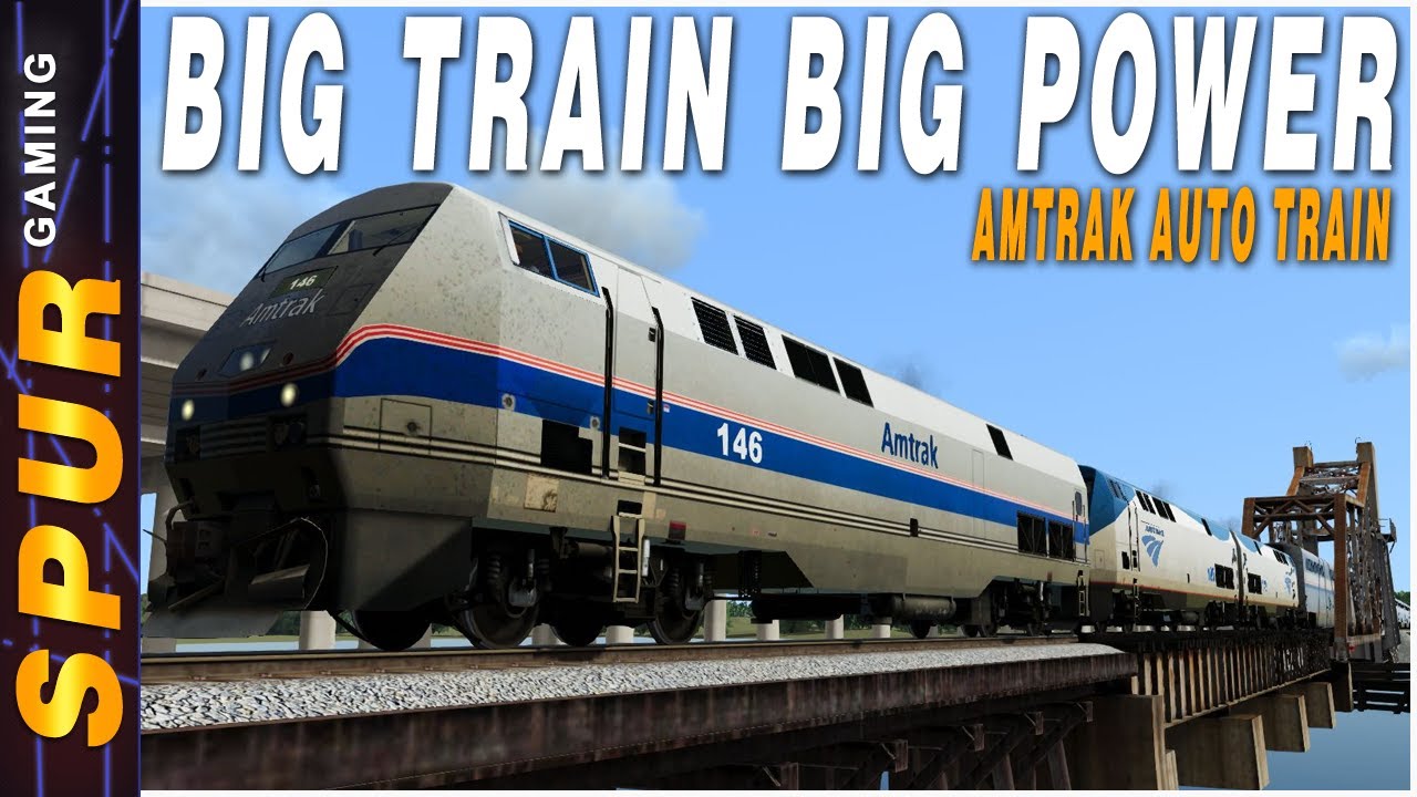 Big Power, Big Auto Train | Amtrak A-Line Action | Run 8 Train Simulator Gameplay