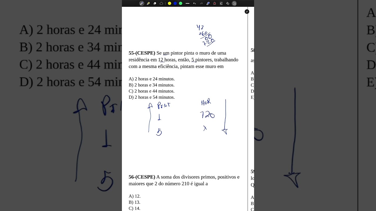 “Questões 51 a 60 – Matemática  para Concursos [Explicação Passo a Passo]