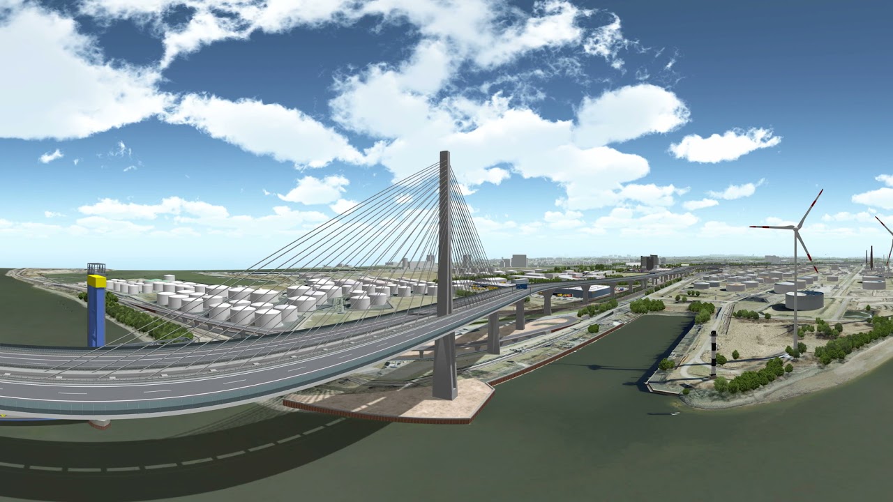 A 26 Hafenpassage: Visualisierung der Strecke in 360°-Ansicht
