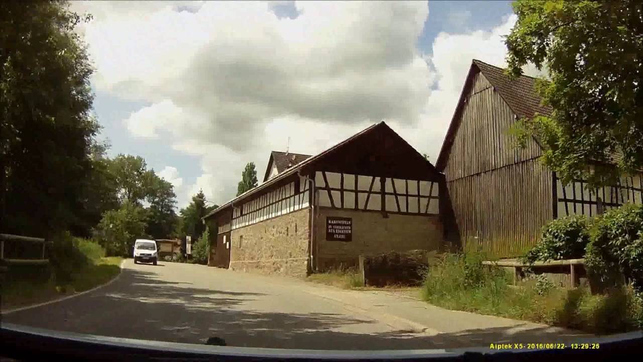 Ortsdurchfahrt im Odenwald/HP: Linnenbach (S&uuml;d nach Nord)