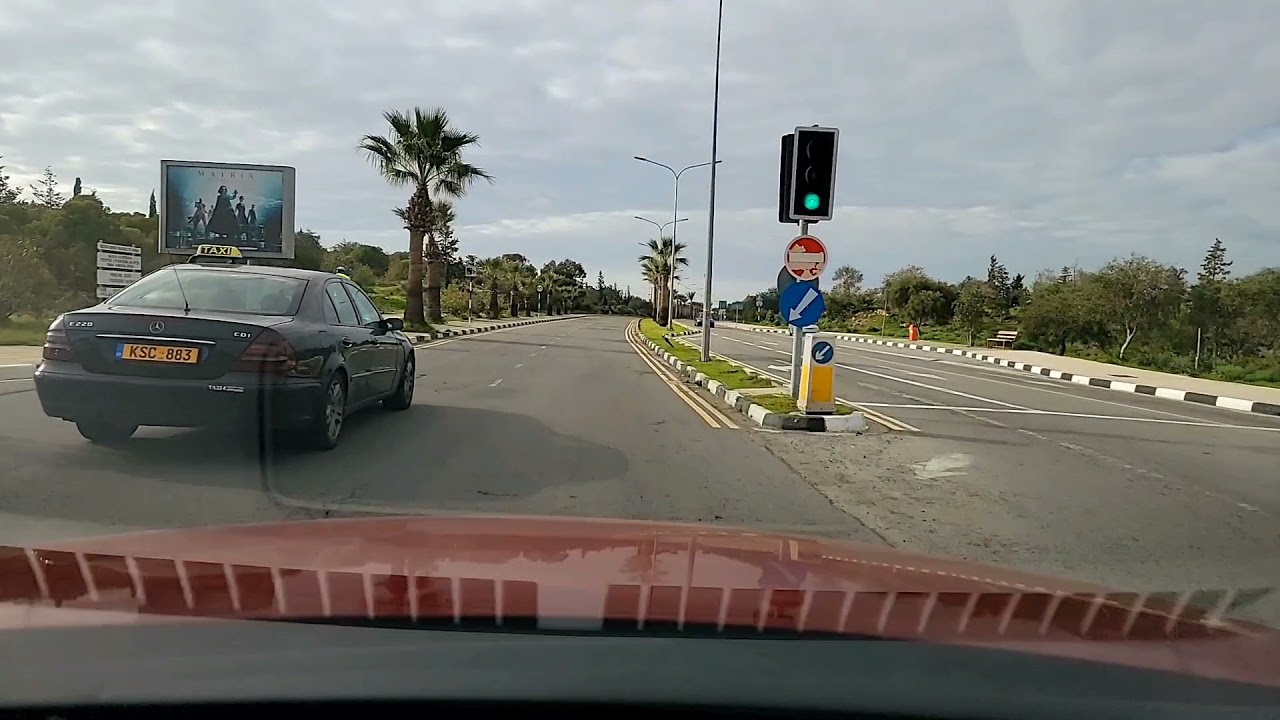 A drive from Larnaca to Kiti, Cyprus.