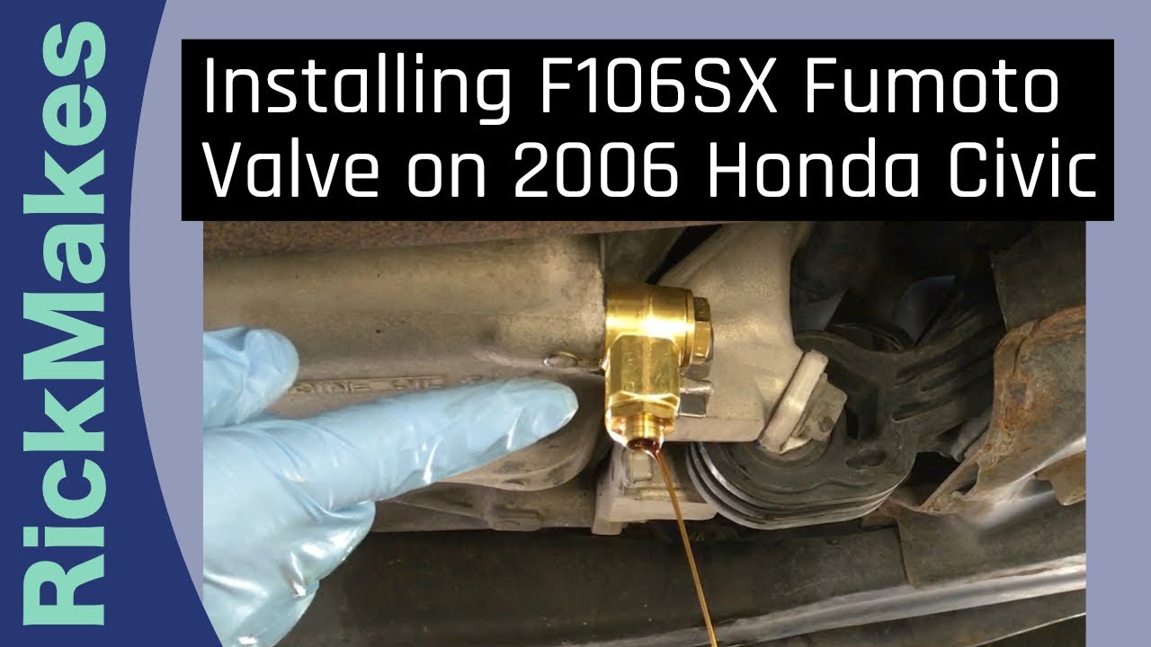 Установка клапана F106SX Fumoto на Honda Civic 2006 года
