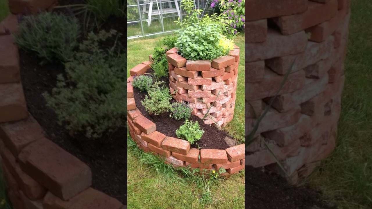 GARDENING ideas. Old bricks in the garden