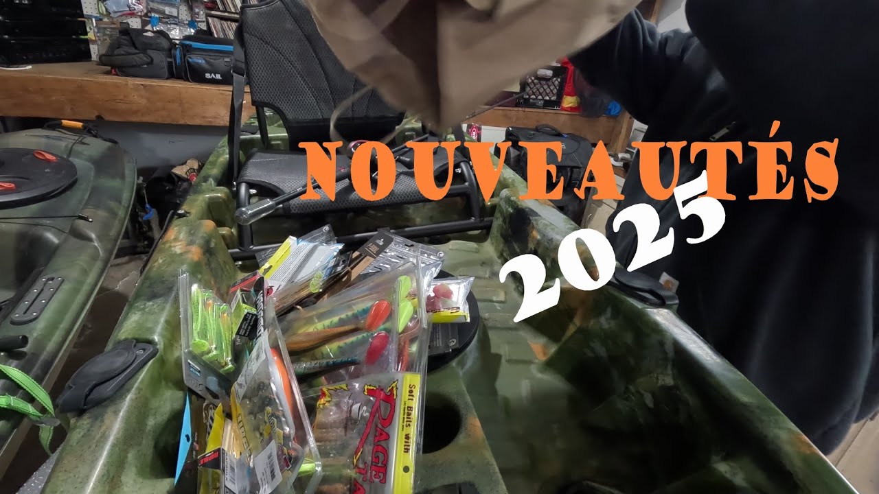 Mes nouveautés pêche saison 2025. Kayak, leurres, canne, caméra.