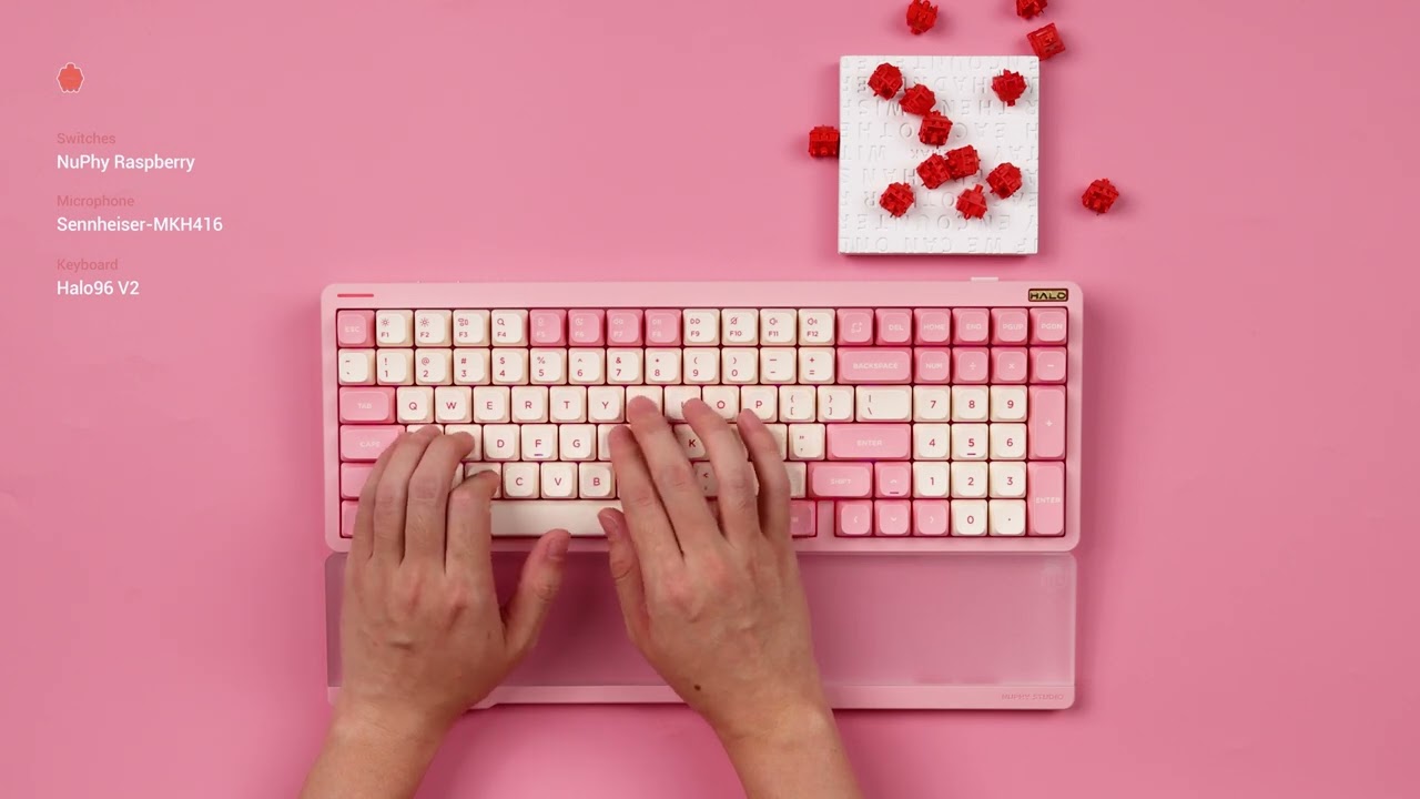 NuPhy Halo96 V2 Typing Sound Test - Mint / Raspberry / Lemon