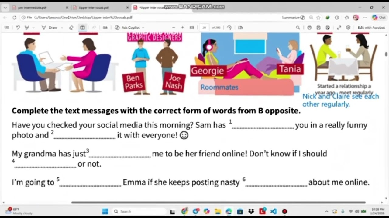 📘 Unit 10 –  Relationships Exercises ( English Vocabulary in Use – Upper-intermediate)