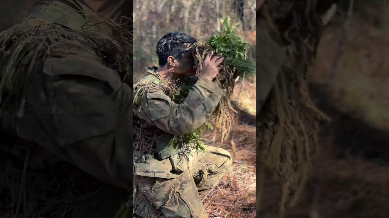 How US Sniper Dons Ghillie Suit For Extreme Infiltration Exercise Portion