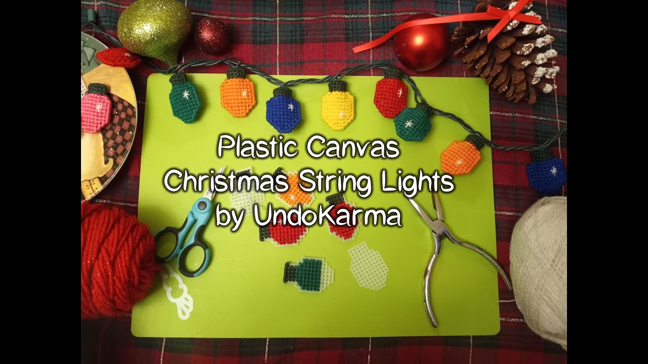 Plastic Canvas Christmas String Lights Tutorial 2