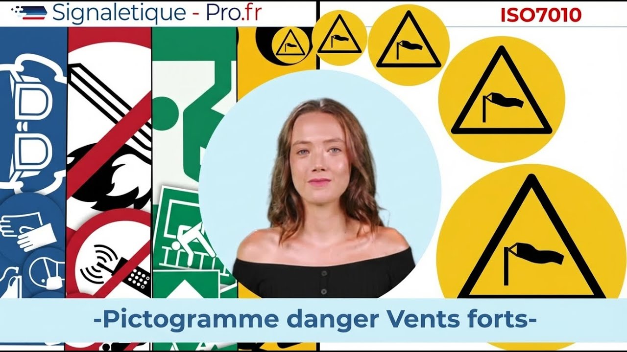 Pictogramme danger Vents forts