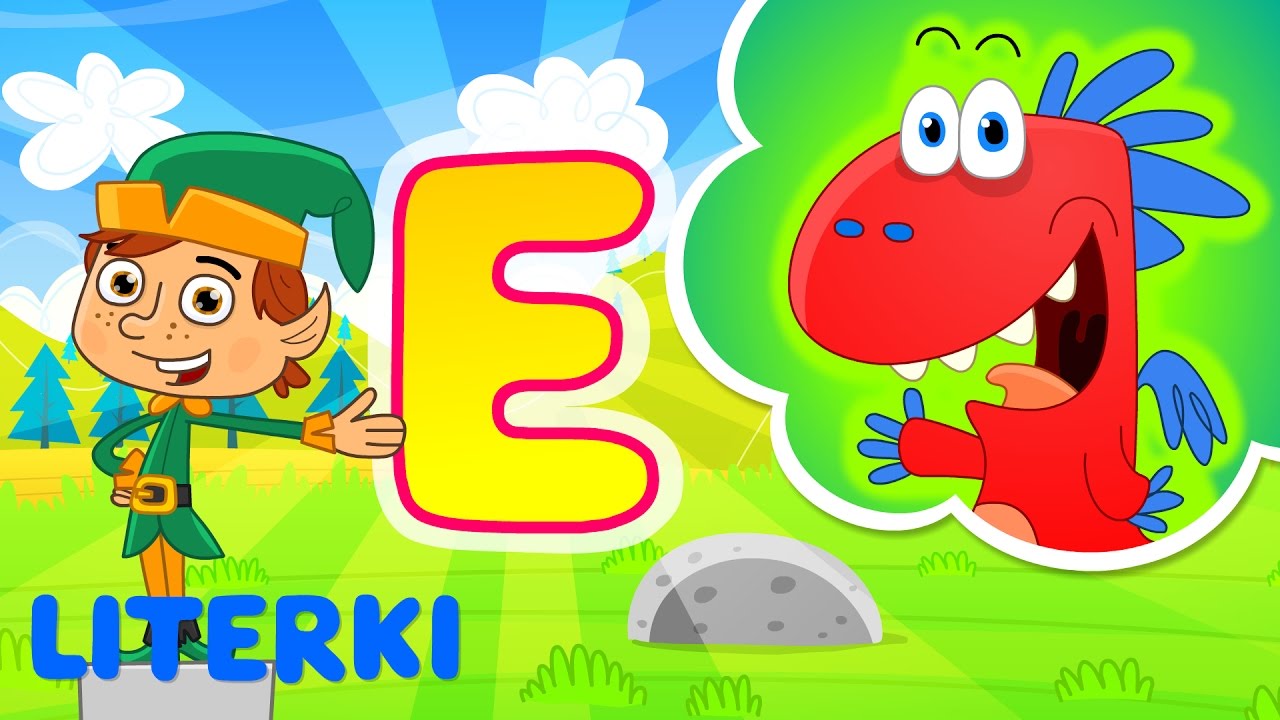 nauka literek dla dzieci | litera E | Bajki edukacyjne Smoka Edzia