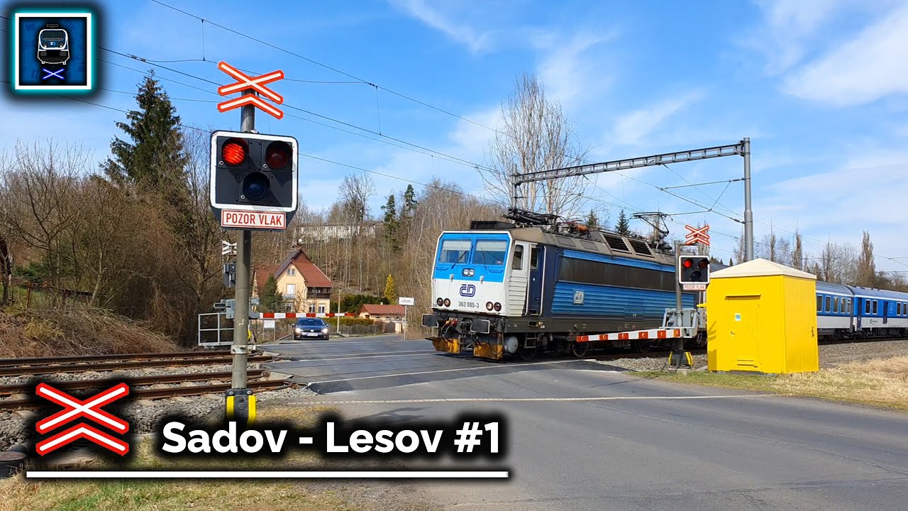 Železniční přejezd ▪ Sadov - Lesov #1 || 11.4.2021
