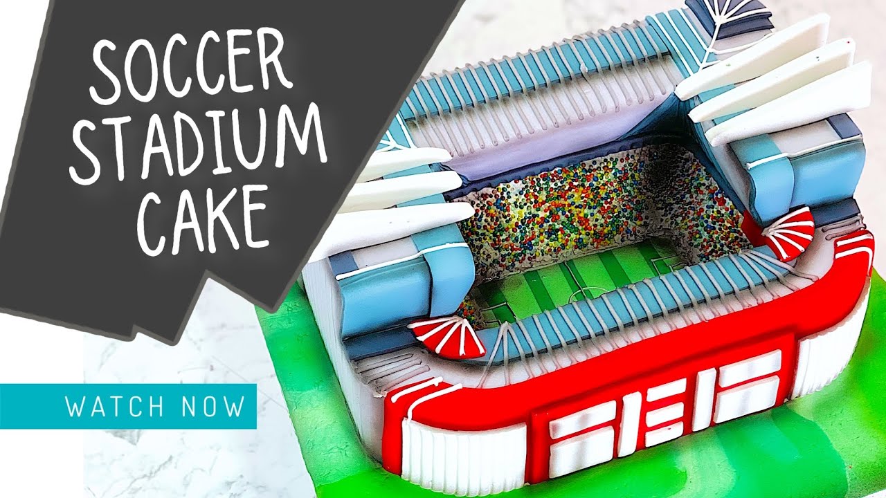 (How to) SOCCER STADIUM 🏟 Cake