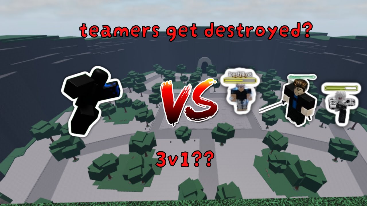 I DESTROYED TEAMERS in The Strongest Battle grounds!! (Roblox 1v3)