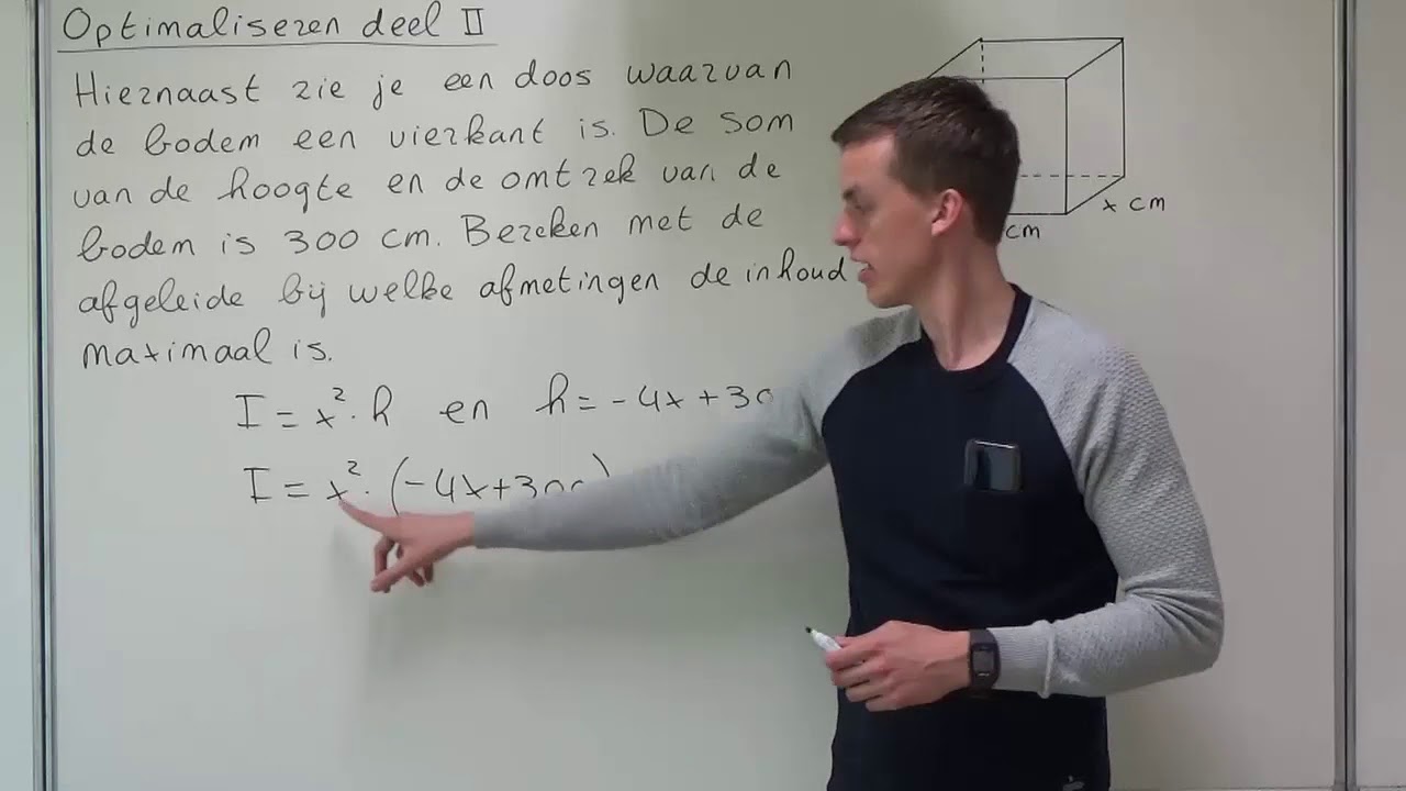 Optimaliseren deel II (VWO wiskunde A)