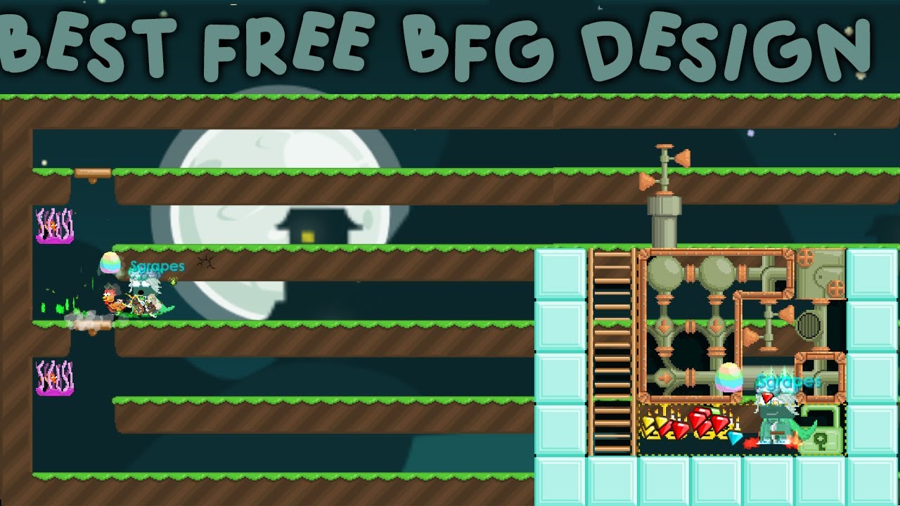 Best Free Bfg Design In Growtopia. (Legal Auto Harvest) (Anti Auto Design) Self Sustaning. Growtopia