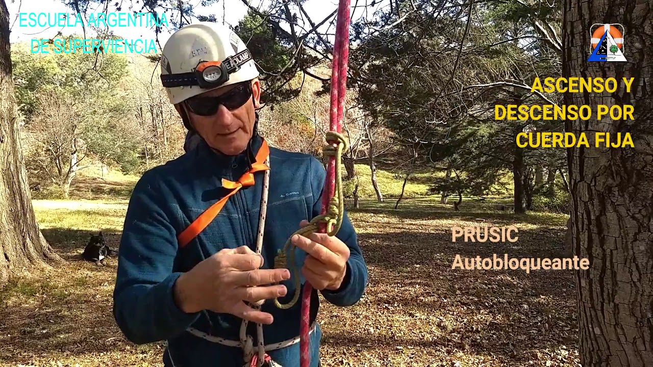 ASCENSO Y DESCENSO POR CUERDA FIJA Y ARNÉS DE CIRCUNSTANCIA