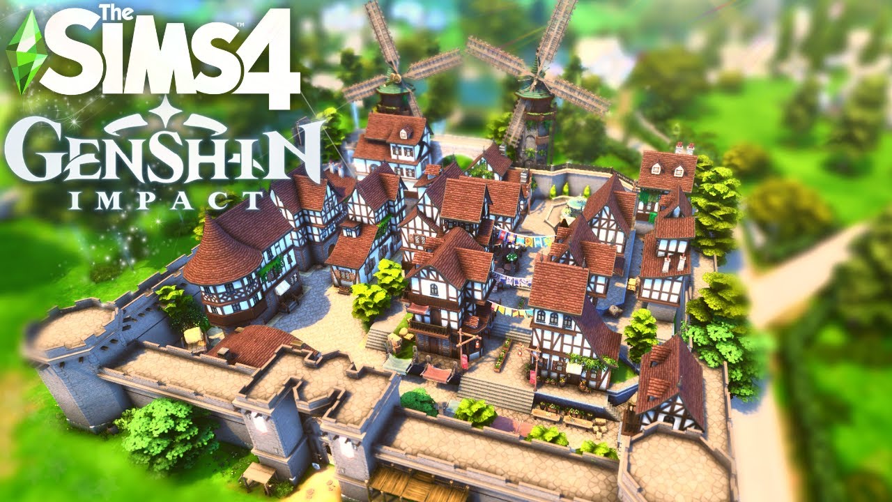 Я переделал GENSHIN IMPACT Mondstadt | The Sims 4 | ЧАСТЬ 1 | Скоростная сборка