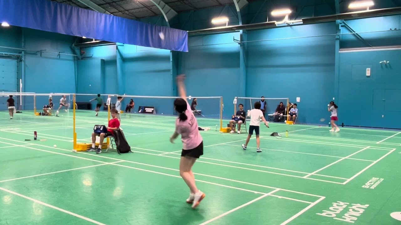 Badminton Alberta U13 Singles Semi Final (1) - Samuel Kim (김하음)